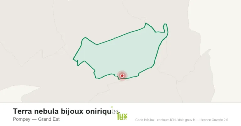 Carte de localisation : Terra nebula bijoux oniriques à Pompey