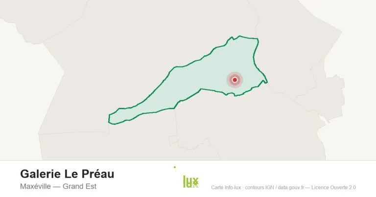 Carte de localisation : Galerie Le Préau à Maxéville