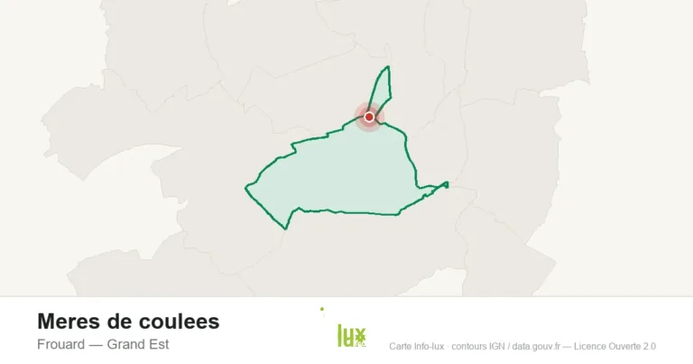 Carte de localisation : Meres de coulees à Frouard