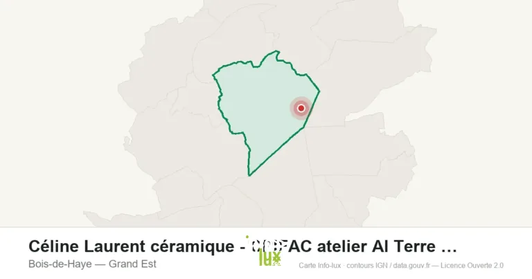 Carte de localisation : Céline Laurent céramique - CPIFAC atelier Al Terre Native à Bois-de-Ha à Bois-de-Haye