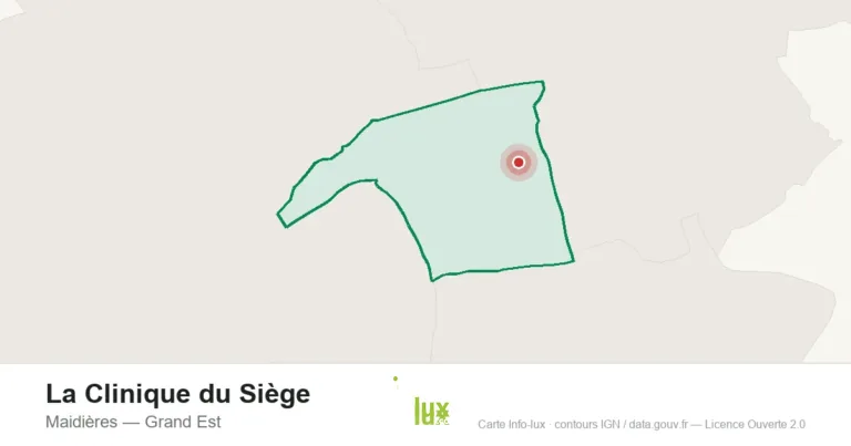 Carte de localisation : La Clinique du Siège à Maidières