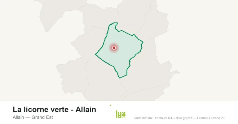 Carte de localisation : La licorne verte - Allain à Allain