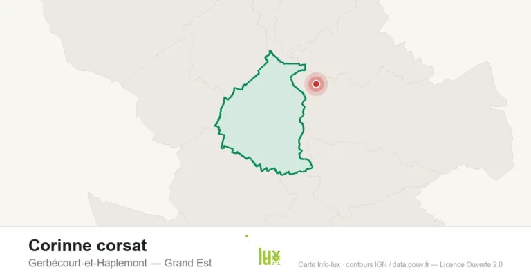 Carte de localisation : Corinne corsat à Gerbécourt-et-Haplemont