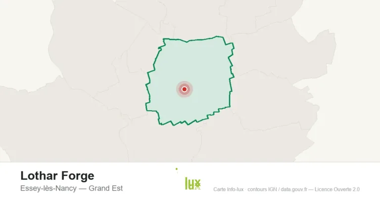 Carte de localisation : Lothar Forge à Essey-lès-Nancy