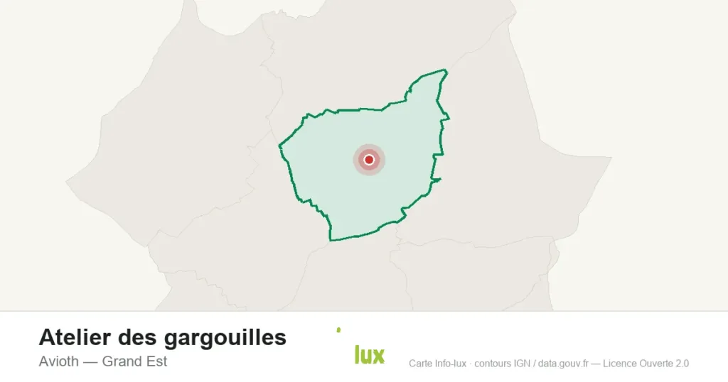Carte de localisation : Atelier des gargouilles à Avioth