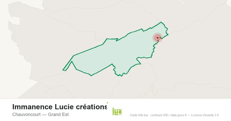 Carte de localisation : Immanence Lucie créations à Chauvoncourt