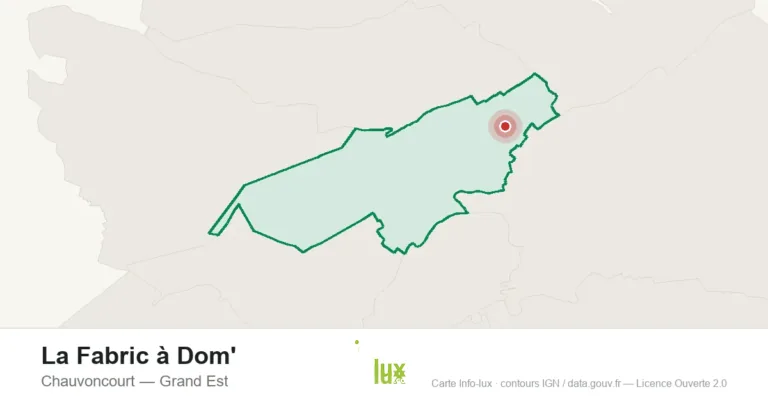 Carte de localisation : La Fabric à Dom' à Chauvoncourt