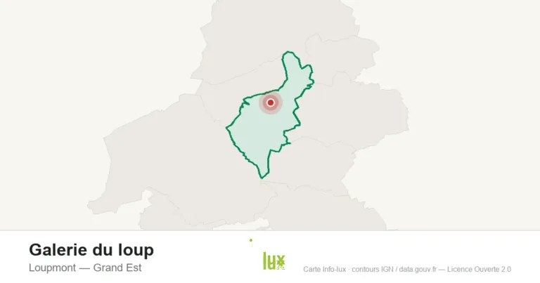 Carte de localisation : Galerie du loup à Loupmont
