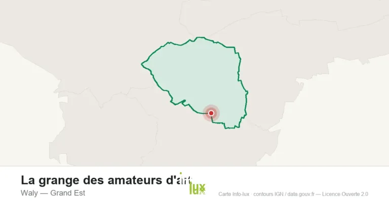 Carte de localisation : La grange des amateurs d'art à Waly
