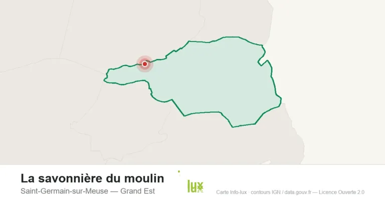 Carte de localisation : La savonnière du moulin à Saint-Germain-sur-Meuse