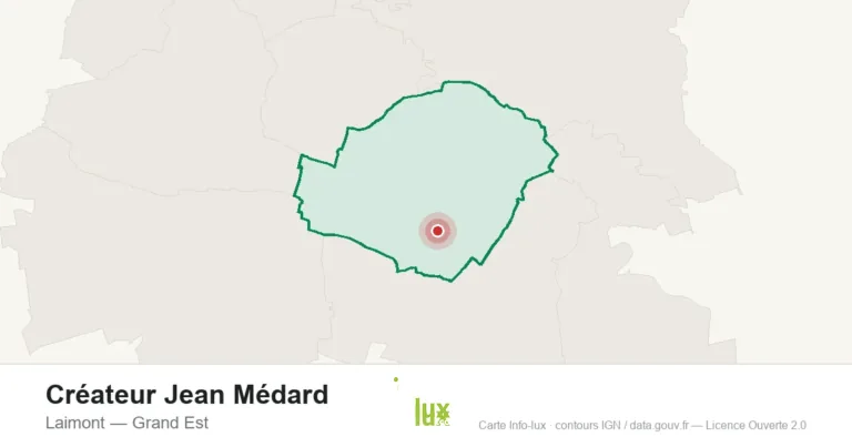 Carte de localisation : Créateur Jean Médard à Laimont