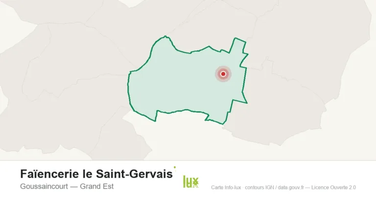 Carte de localisation : Faïencerie le Saint-Gervais à Goussaincourt
