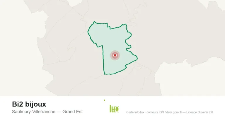 Carte de localisation : Bi2 bijoux à Saulmory-Villefranche