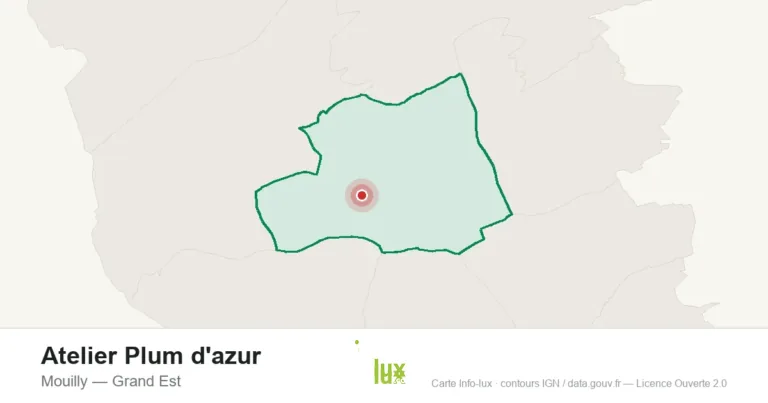 Carte de localisation : Atelier Plum d'azur à Mouilly