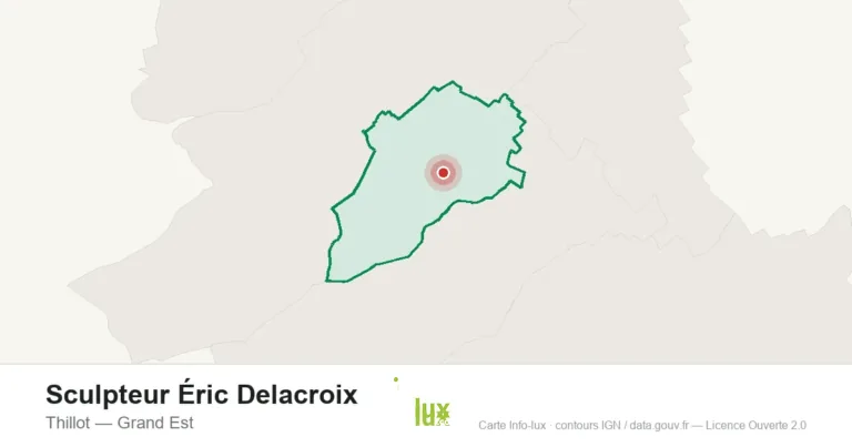 Carte de localisation : Sculpteur Éric Delacroix à Thillot