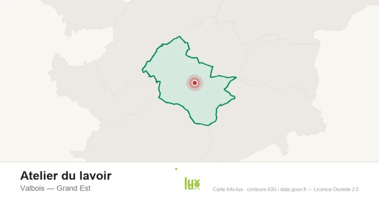 Carte de localisation : Atelier du lavoir à Valbois