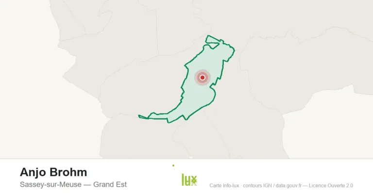Carte de localisation : Anjo Brohm à Sassey-sur-Meuse