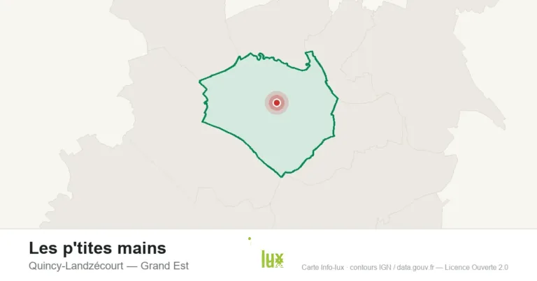 Carte de localisation : Les p'tites mains à Quincy-Landzécourt