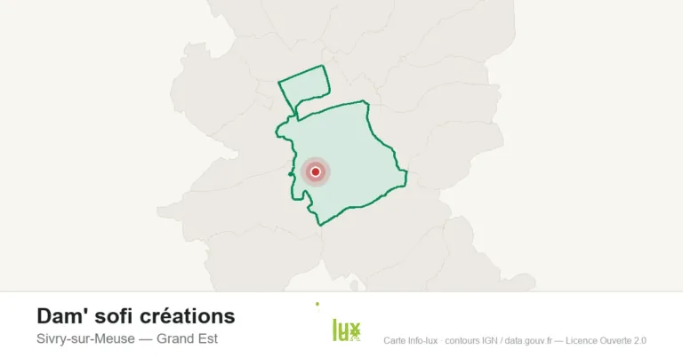 Carte de localisation : Dam' sofi créations à Sivry-sur-Meuse