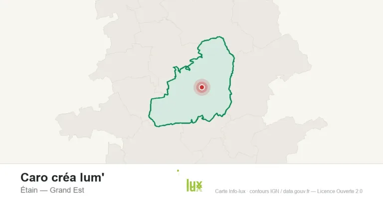 Carte de localisation : Caro créa lum' à Étain