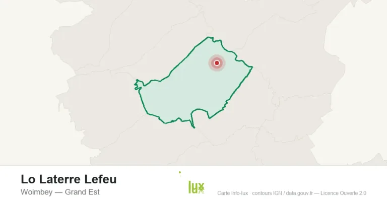 Carte de localisation : Lo Laterre Lefeu à Woimbey