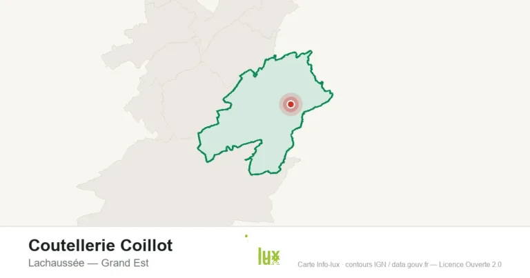 Carte de localisation : Coutellerie Coillot à Lachaussée