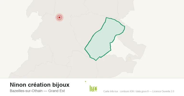 Carte de localisation : Ninon création bijoux à Bazeilles-sur-Othain