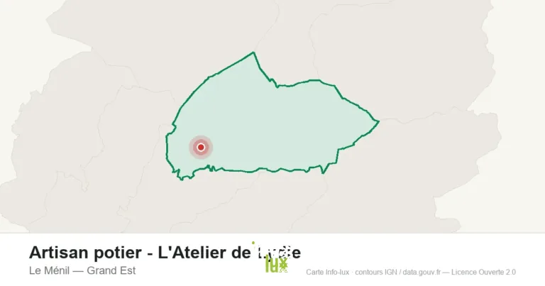 Carte de localisation : Artisan potier - L'Atelier de Lydie à Le Ménil