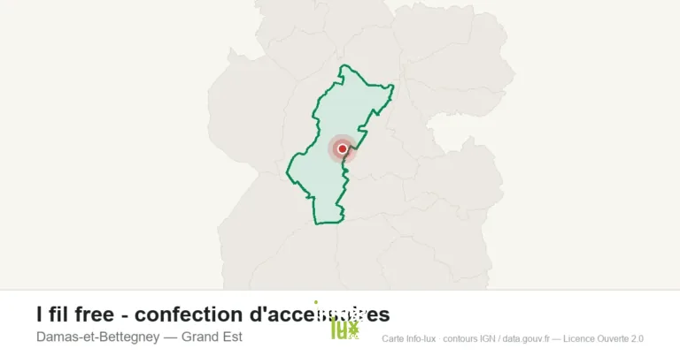 Carte de localisation : I fil free - confection d'accessoires à Damas-et-Bettegney