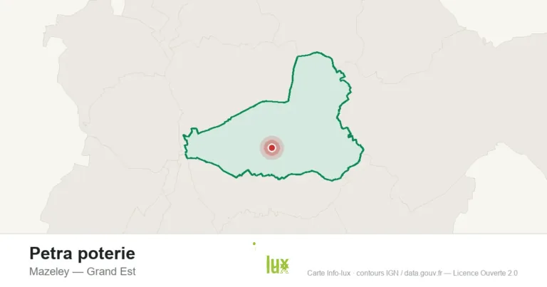 Carte de localisation : Petra poterie à Mazeley