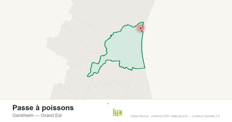 Carte de localisation : Passe à poissons à Gerstheim