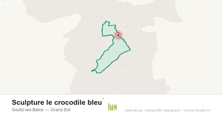 Carte de localisation : Sculpture le crocodile bleu à Soultz-les-Bains