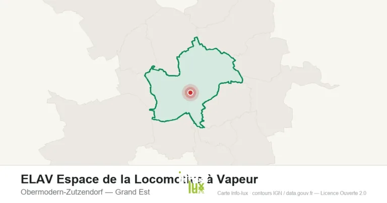 Carte de localisation : ELAV Espace de la Locomotive à Vapeur à Obermodern-Zutzendorf