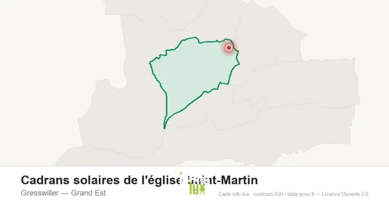 Carte de localisation : Cadrans solaires de l'église Saint-Martin à Gresswiller