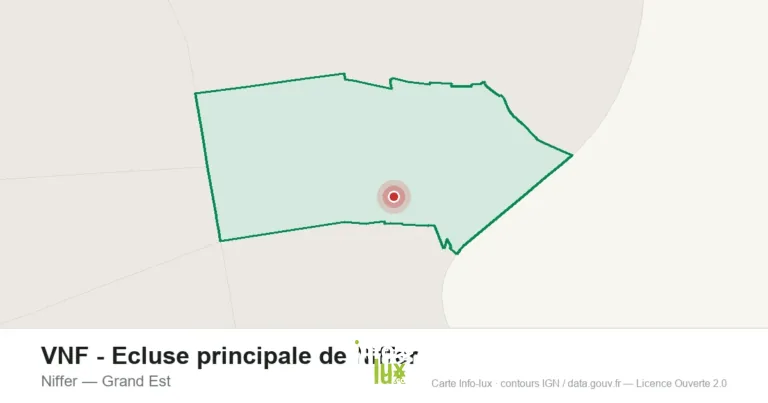 Carte de localisation : VNF - Ecluse principale de Niffer à Niffer
