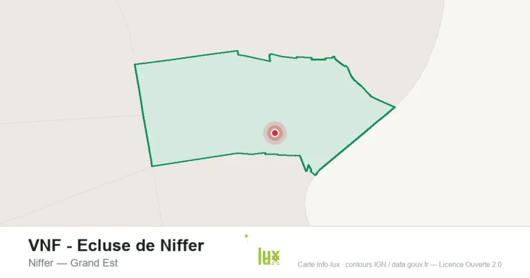 Carte de localisation : VNF - Ecluse de Niffer à Niffer