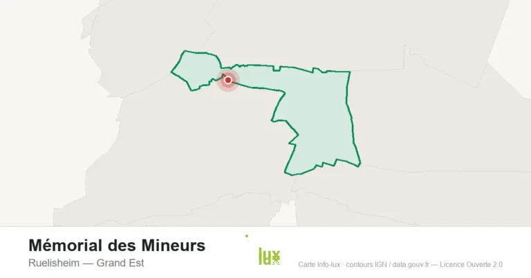 Carte de localisation : Mémorial des Mineurs à Ruelisheim