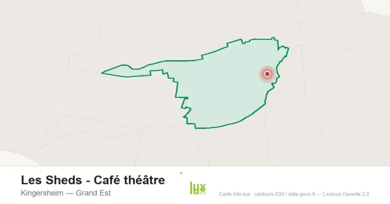 Carte de localisation : Les Sheds - Café théâtre à Kingersheim
