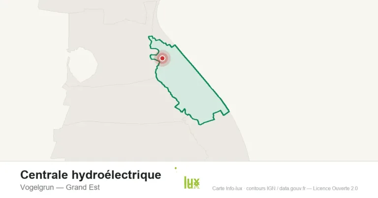 Carte de localisation : Centrale hydroélectrique à Vogelgrun