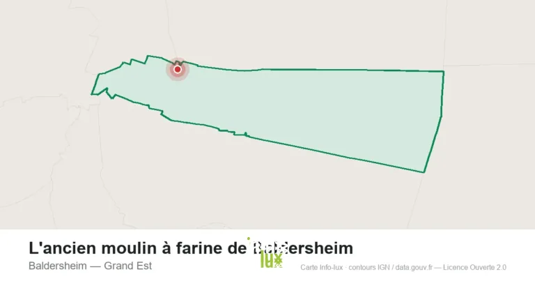 Carte de localisation : L'ancien moulin à farine de Baldersheim à Baldersheim