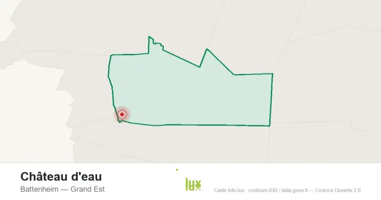 Carte de localisation : Château d'eau à Battenheim