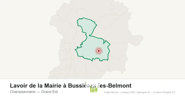 Carte de localisation : Lavoir de la Mairie à Bussières-les-Belmont à Champsevraine