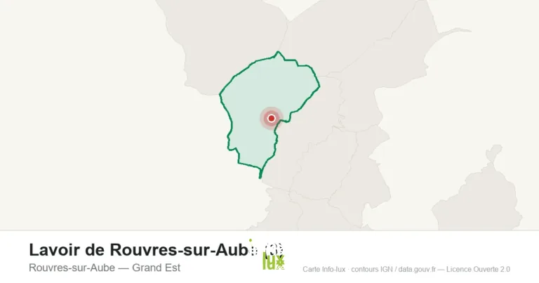 Carte de localisation : Lavoir de Rouvres-sur-Aube (3) à Rouvres-sur-Aube