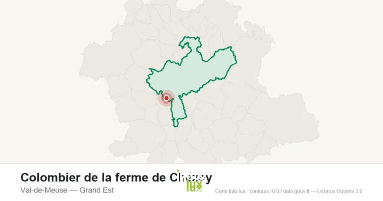 Carte de localisation : Colombier de la ferme de Chézoy à Val-de-Meuse