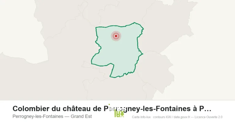 Carte de localisation : Colombier du château de Perrogney-les-Fontaines à Perrogney-les-Fontai à Perrogney-les-Fontaines
