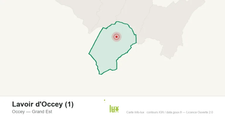 Carte de localisation : Lavoir d'Occey (1) à Occey