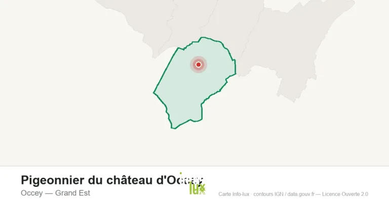 Carte de localisation : Pigeonnier du château d'Occey à Occey