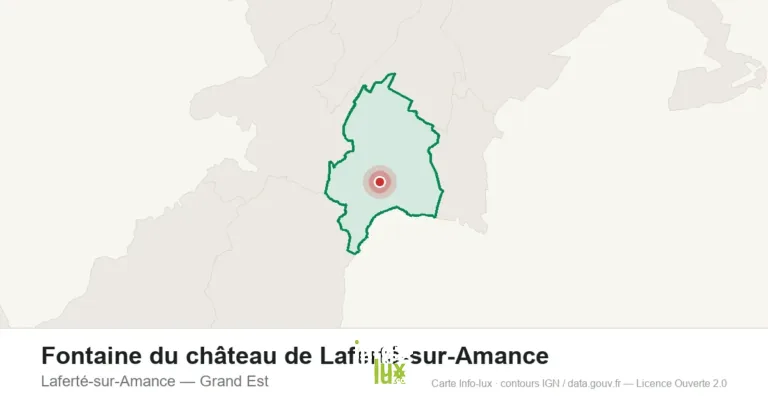 Carte de localisation : Fontaine du château de Laferté-sur-Amance à Laferté-sur-Amance