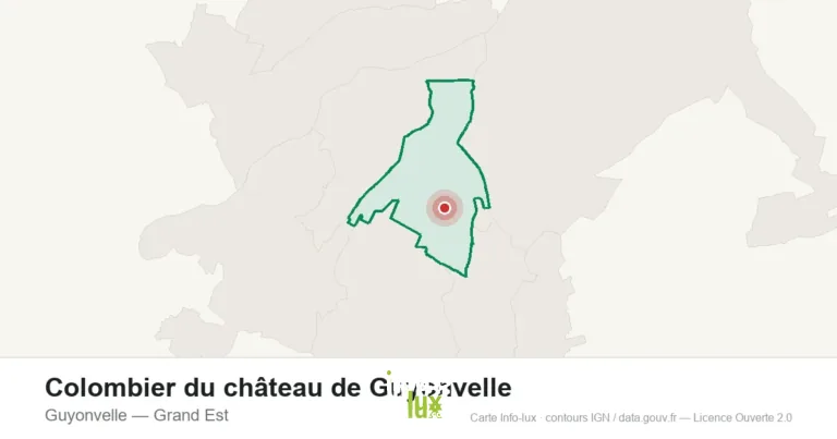 Carte de localisation : Colombier du château de Guyonvelle à Guyonvelle