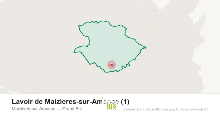 Carte de localisation : Lavoir de Maizieres-sur-Amance (1) à Maizières-sur-Amance